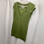 Abercrombie & Fitch Vintage Y2K 2000’s Green V-Neck Short Sleeve Top Size Large Photo 2