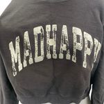 Madhappy  Women's Charcoal Gray Spellout Logo Long Sleeve Sweatshirt Top Size L Photo 2