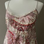 Vintage Y2K Paisley Cotton Sun Dress Pink Size M Photo 1