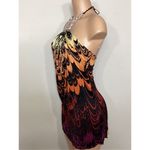 New. SKY multicolored silk mini dress with crystal rope at neck. Retails $249 Black Size XS Photo 4