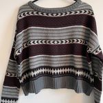 BB Dakota Striped Cropped Pullover Sweater - Medium Photo 3