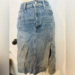 We The Free Free People Denim Distressed Pencil Skirt With Slit Button Fly Sz 29 Photo 1