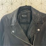 Madewell  The Washed Leather Motorcycle Jacket Black Photo 9