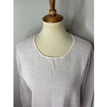 Alashan Pink Cotton Cashmere Waffle Knit Long Sleeve Sweater Medium M Photo 5
