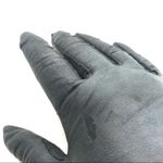 VINTAGE BERMANS GRAY LEATHER WITH BLACK TRIM LINED GLOVES (M) Photo 8