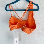 Mikoh  Queensland Cross Shoulder Bikini Top Orange XS NWT Photo 4