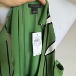 Ann Taylor NWT  Green Black Print Shift Dress Womens 2 Career Work Photo 4