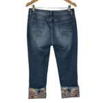 Driftwood Colette Floral Embroidery Straight Cropped Jeans Photo 5