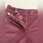 Maison d' Amelie Paris French Burgundy Velvet Velour Flared Leg Pants Size 10 Red Photo 4