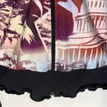 Disney Walt World USA Hoodie Top Themed Black Zip Front Sweatshirt Medium Photo 4