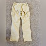 Women’s Stretch Tactical Cargo Pants with Pockets in Color Khaki, Size 4L. Tan Photo 4
