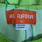 AL RAQIA Green Glitter Flames Gown Size XL Photo 5