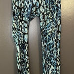 PRISMSPORT Pants Womens Small Blue Black Animal Print Leggings High Rise Yoga Photo 0