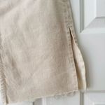 ZARA The 90s Full Length Raw Hem Side Slits Jeans in Cream, Size 6 Photo 7