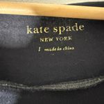 Kate Spade  Scallop Border Knit Tee Top Eyelet Black Cotton Large Photo 4