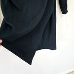 Giorgio Armani Le Collezioni Black Long Sleeves Ruched Wool Dress Womens Size 6 Photo 3