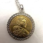 Sacajawea coin replica pendant necklace Silver Photo 7