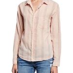 Sundry  Light Pink Pin Striped Button Down Long Sleeve Shirt Size 1/Small Photo 0