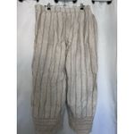 Coldwater Creek Size 1X Wide Leg Embroidered Pants Jacket Set Linen Khaki Photo 4