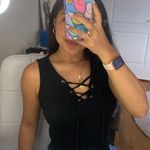 ZARA Basic Black Tie Tank Photo 0