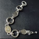 Lia Sophia  Epiphany Abalone and Purple Cut Crystals Silver Tone Bracelet Photo 3