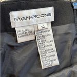 Evan Picone  Black A-Line Office Skirt Formal Neutral Size 12 Photo 2