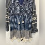 Hemant & Nandita Medium Short Dress Indigo Blue Tie Dye Photo 13