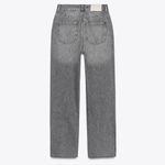 ZARA Straight Mid Rise Fray Hem Jeans Rigid Denim Gray Black sz 28 Photo 1