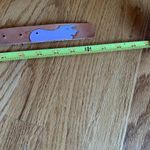 VTG Diane Weiss NYC Pigs Hand Tooled‎ Leather Belt Gold Brass Tan Photo 7