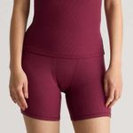 Quince  Wine Ribbed Tencel Lounge Boxer Shorts Size Small - 1pc NWOT Loungewear Photo 0