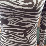 ASOS  Beige and Brown Zebra Animal Print Knit Sweater Bodycon Maxi Dress Photo 2