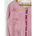 J.Jill Sweater M Pink Cardigan Wool Cashmere Blend Embroidered Button Cottage Size M Photo 1