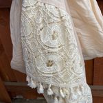 Cupshe Cream V Neck Sleeveless Lace Tassel Smocked Waist Maxi Dress Size M Photo 9