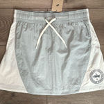 Nike Sportwear Heritage High Waisted Woven Mini Skirt Gray White Size Medium Photo 0
