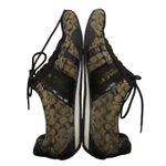 Coach  Remonna Brown Monogram Logo Sneakers Size 7.5 Photo 4