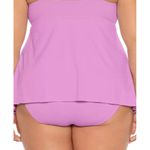 Becca  ETC Bikini Bottom Plus Size Ruched Hipster Orchid Purple 2X (20/22) Photo 1