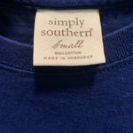 Simply Southern Women's Blue Simple Is Better Dog Graphic T-Shirt Small EUC Photo 5