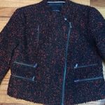 Banana Republic Beautiful Burgundy & Black Tweed Cropped Jacket Sz 10P Photo 6