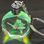 Laser Engraved Crystal Anime Color Changing LED Keychain Photo 7