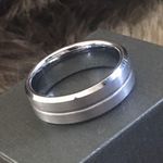Tungsten 12mm Hanover titanium wedding band Photo 1