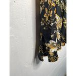 Princess Polly  Lucci Mini Dress Size US 4 Black Yellow Gold Sunflowers Chains Photo 4