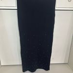 ZARA Black pencil beaded knit midi skirt size medium Photo 1