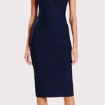 Herve Leger bandage cross front halter midi dress Photo 1