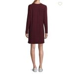 Current/Elliott Beatnik Long Sleeve Striped Mini Dress in Cabernet Size 0 NWT Photo 2