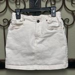 Free People We the Free white denim 3 picket mini skirt Photo 3