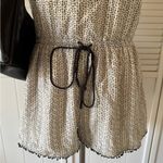 American Eagle Outfitters White and Black Tank Top Romper Photo 2