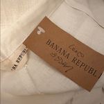 Banana Republic  White Drawstring Linen Blend Wide Leg Resort Wear Pants Large Photo 5
