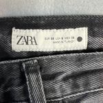 ZARA  ZW Collection Straight Leg Crop Jeans Size 6 Faded Black High Rise Waist Photo 1