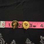VINTAGE / ANTIQUE JAPANESE DAMASCENE GOLD SILVER SCREW BACK EARRINGS HANDMADE Black Photo 3