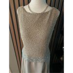 Chadwick's  tan neutral color mother of the bride dress wedding guest size 8P Photo 1